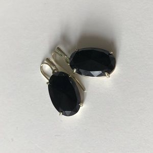 Kendra Scott Lee Silver Earrings in Black